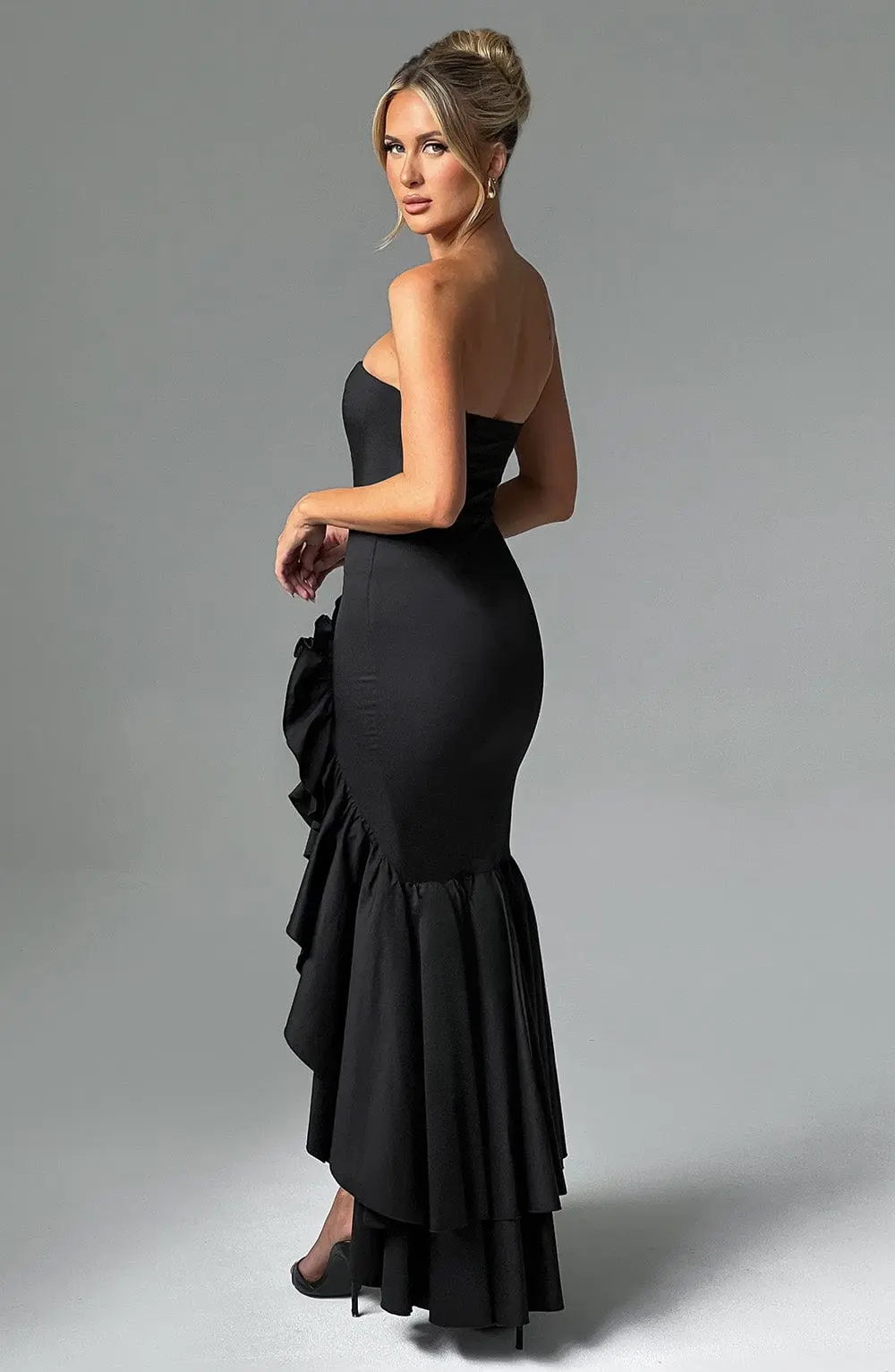 Angelina Maxi Dress - Black - Image 12