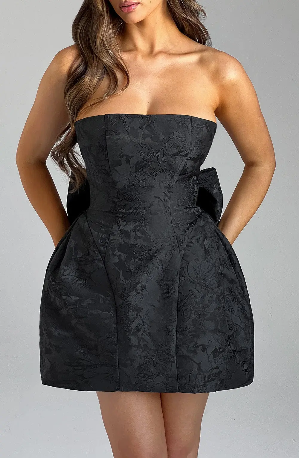 Elenora Mini Dress - Black - Image 3